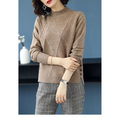 Damen Strickpullover mit Knöpfen Romana