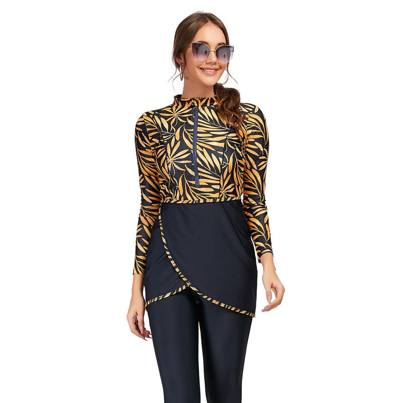 Eveloria Damen Burkini 3-teiliges Badeoutfit