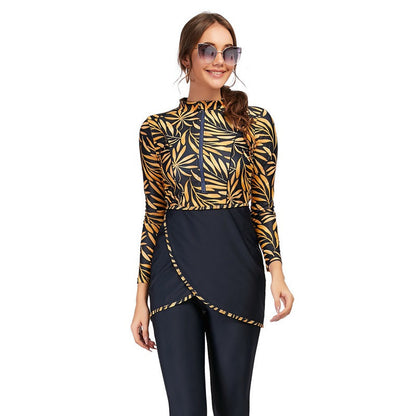 Eveloria Damen Burkini 3-teiliges Badeoutfit