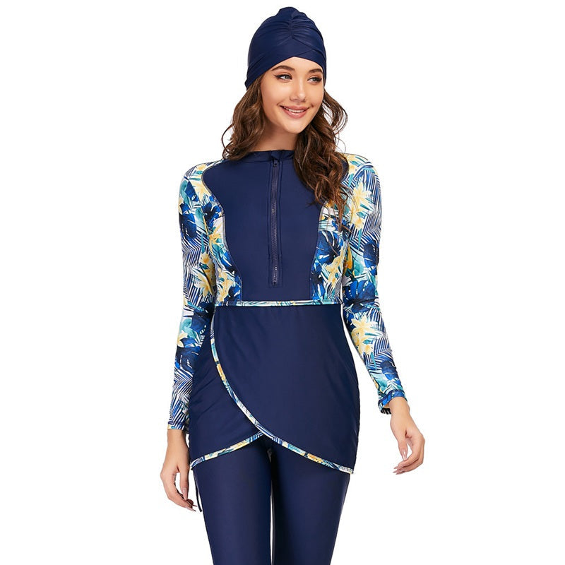 Eveloria Damen Burkini 3-teiliges Badeoutfit