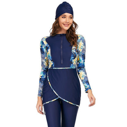 Eveloria Damen Burkini 3-teiliges Badeoutfit