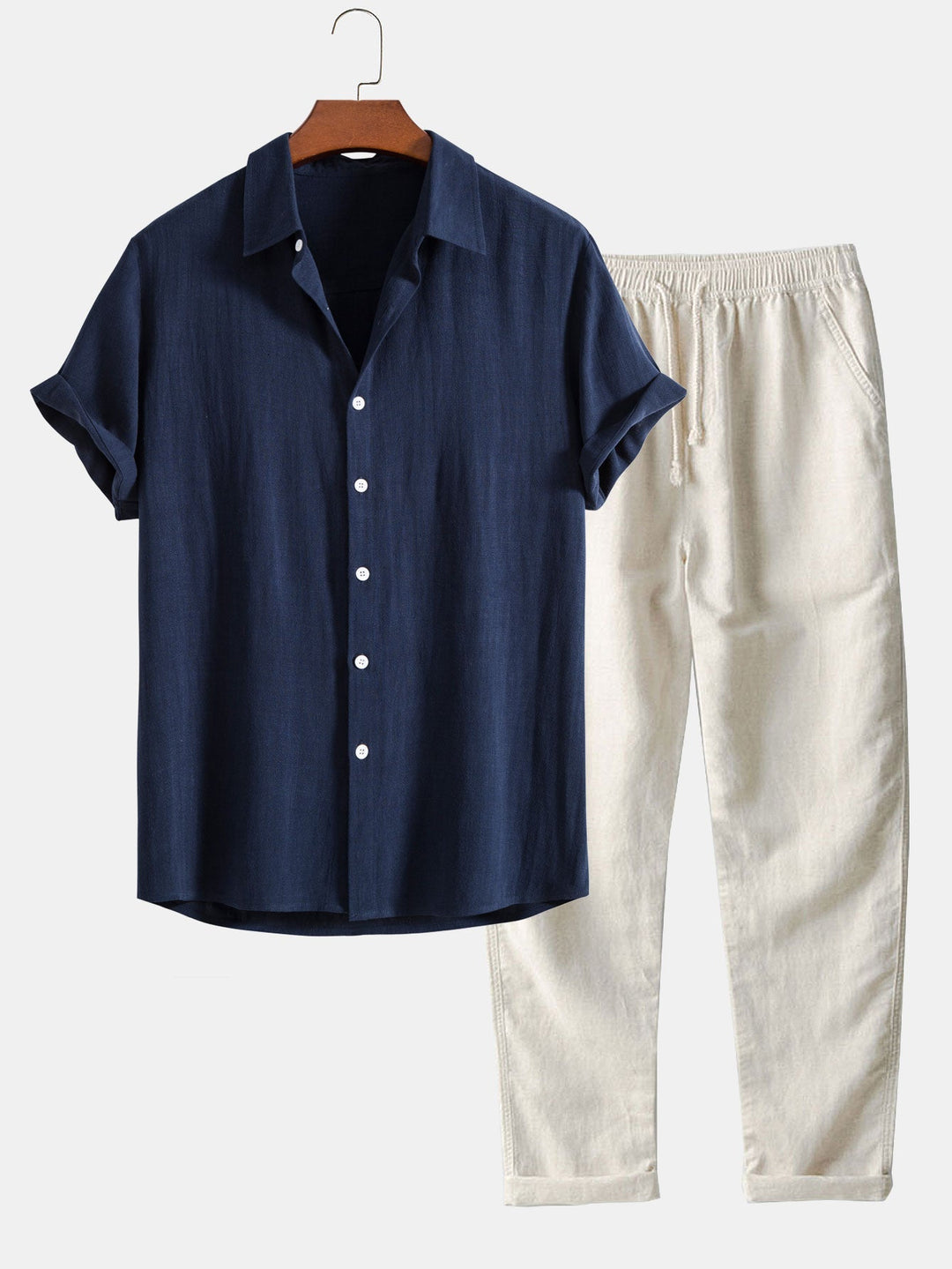Herren Sommer-Set Kurzarmhemd Hose - Eveloria