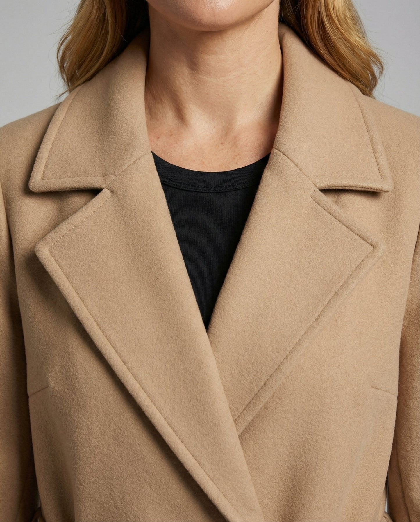 Damen Wollmantel Slim Fit Winter