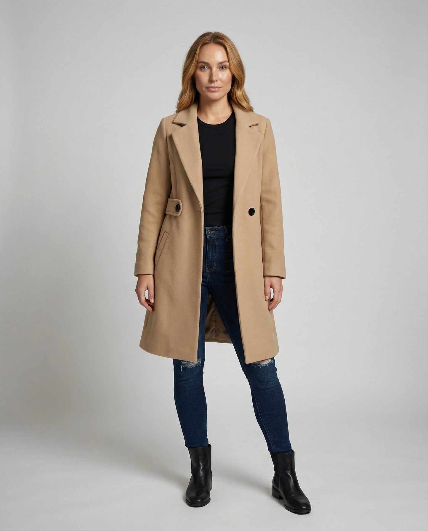 Damen Wollmantel Slim Winter - Eveloria