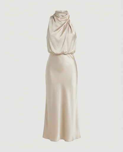 Eveloria Damen Abendkleid Lang Glänzend Elegant