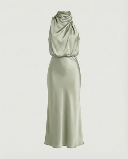 Eveloria Damen Abendkleid Lang Glänzend Elegant