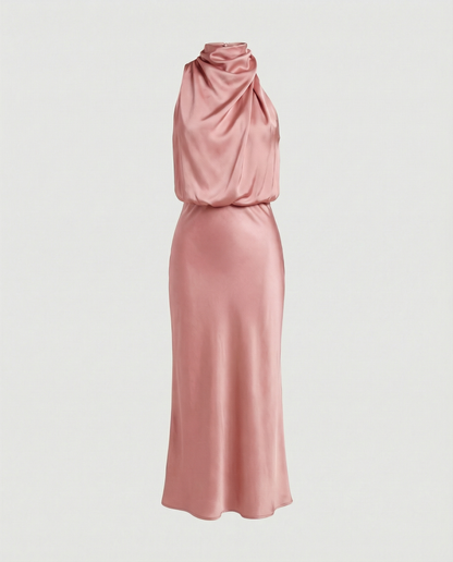 Eveloria Damen Abendkleid Lang Glänzend Elegant