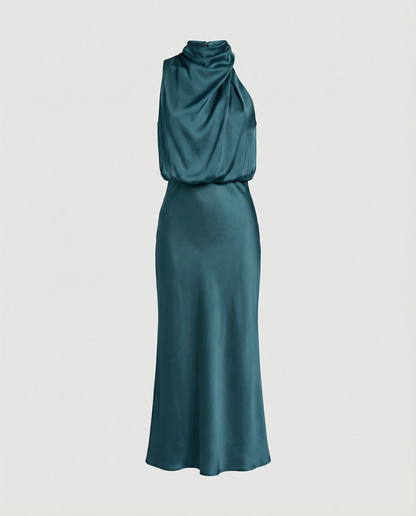 Eveloria Damen Abendkleid Lang Glänzend Elegant