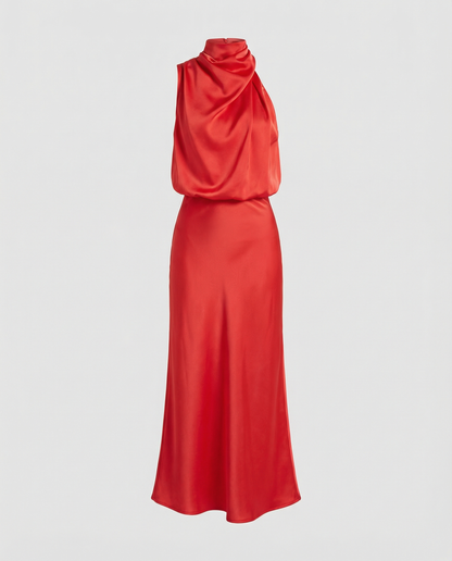 Eveloria Damen Abendkleid Lang Glänzend Elegant