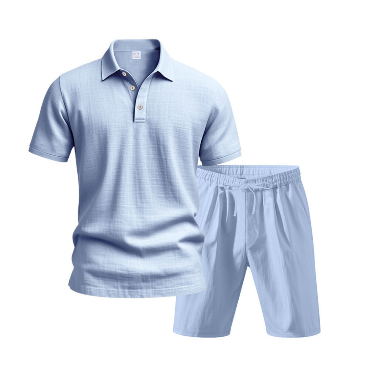 Eveloria Damen Kurzärmliges Poloshirt Strandanzug Shorts Set
