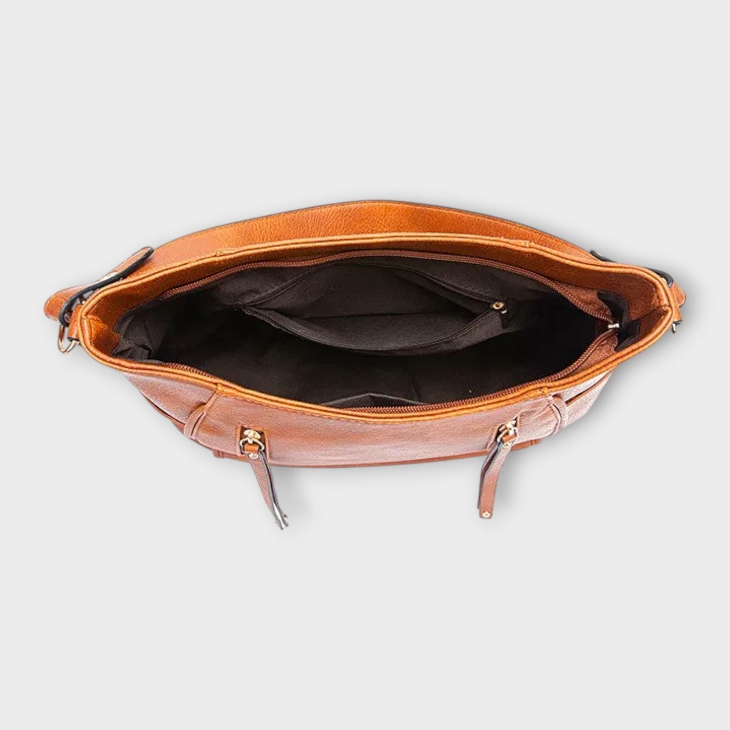 Lilian Damen Schultertasche Alltags Ledertasche Braun