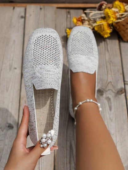 Damen Flachschuhe Runde Zehenpartie Sommer