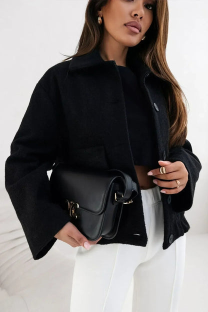 Damen Kurzjacke Große Taschen Alltag