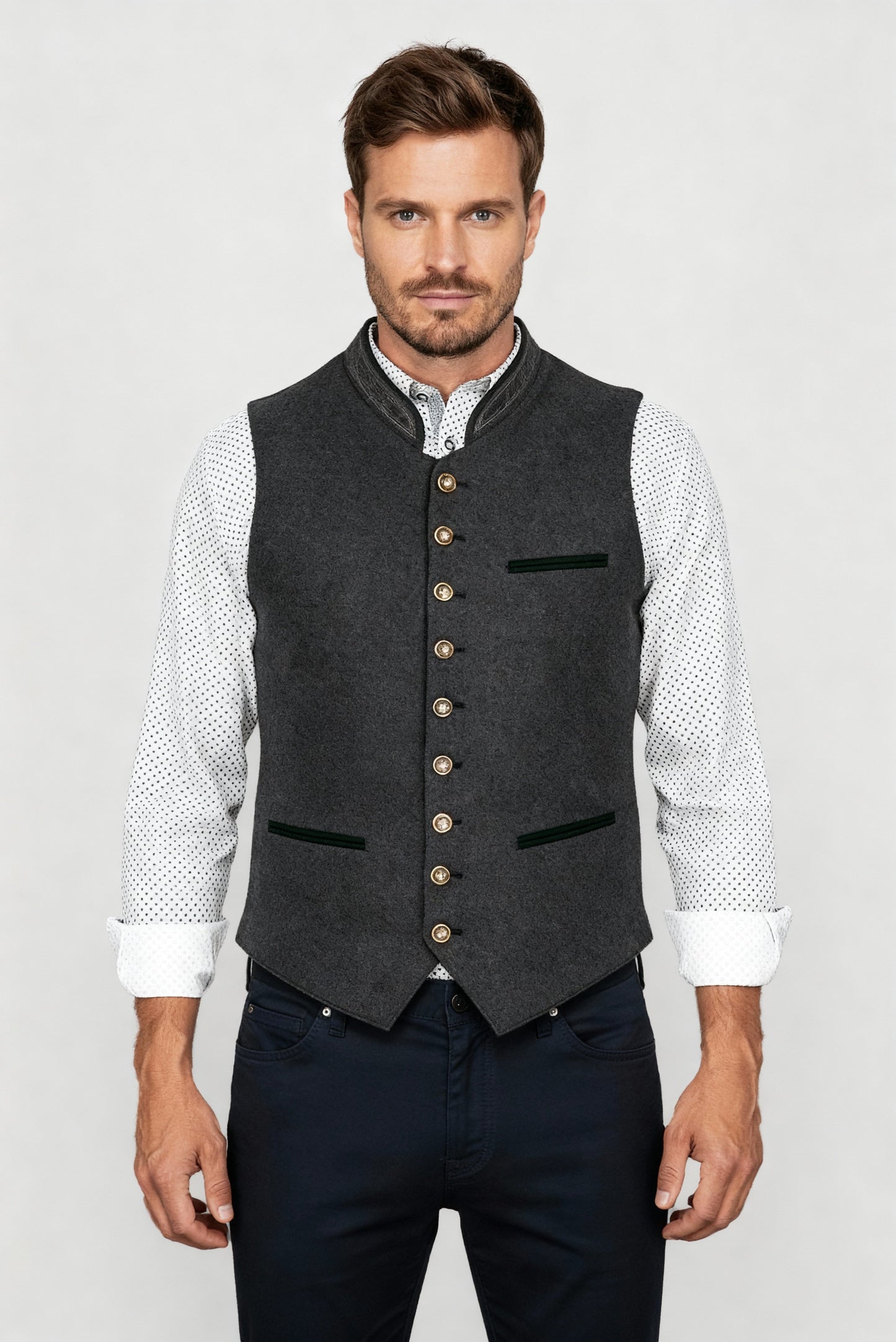 Herren Thermo-Weste Wärmeisolierung Lagenlook Schwarz - Eveloria