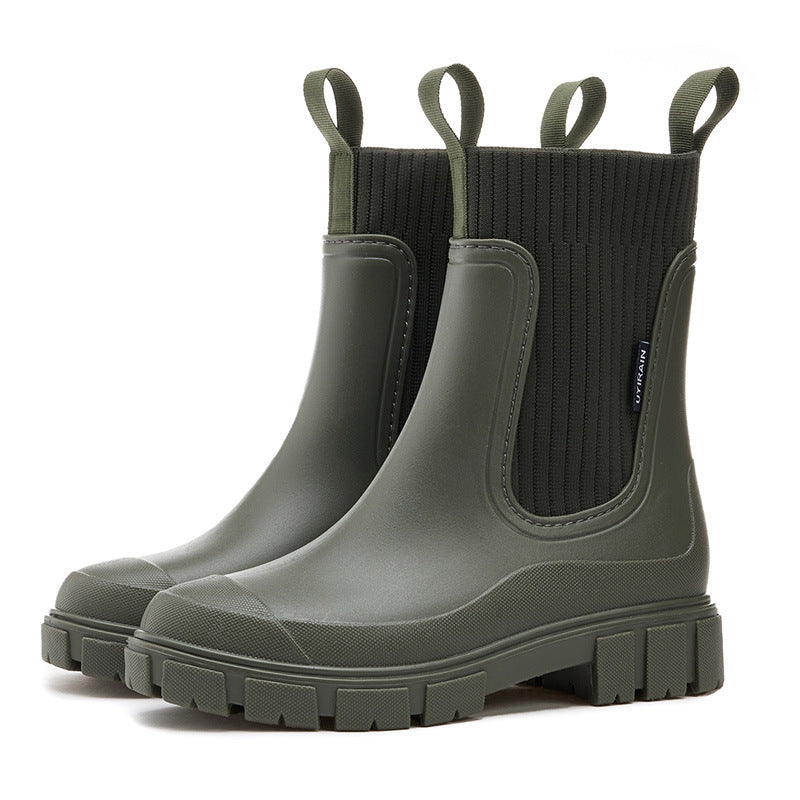 Damen Regenstiefel Gummi Wasserdicht