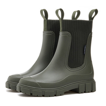 Damen Regenstiefel Gummi Wasserdicht