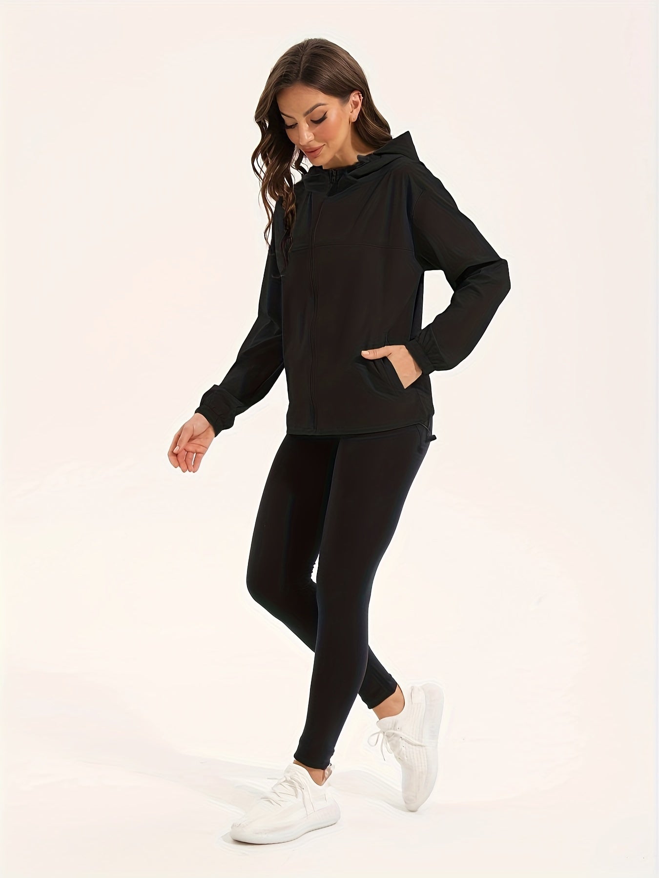 Damen Sportjacke Wasserdicht Kapuze