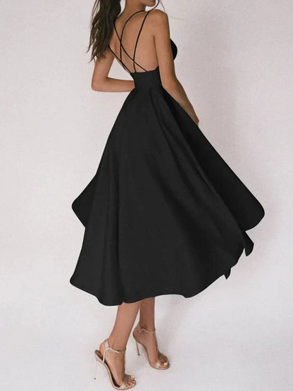 Eveloria Damenkleid V-Ausschnitt Träger Elegantes