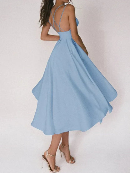 Eveloria Damenkleid V-Ausschnitt Träger Elegantes