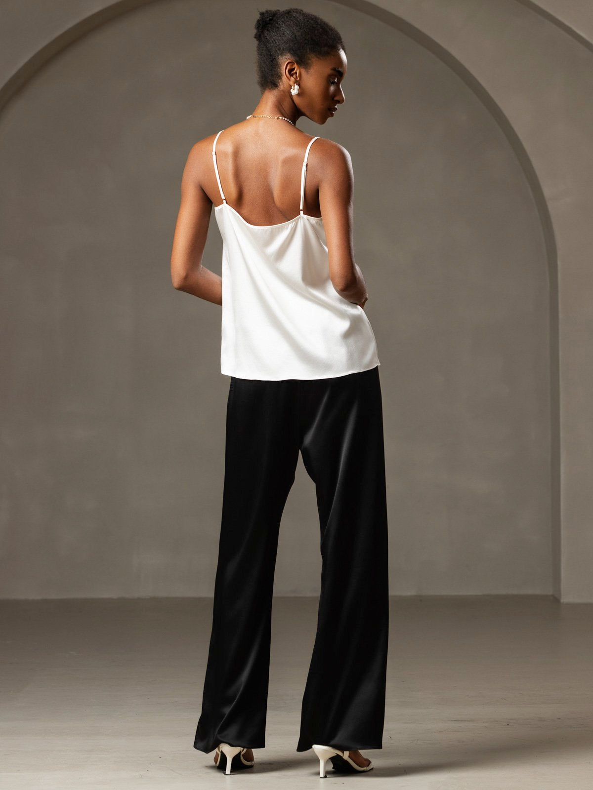 Eveloria Damen Seiden-Camisole Spaghettiträger