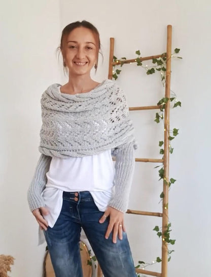 Eveloria Damen Strickschal Bequem
