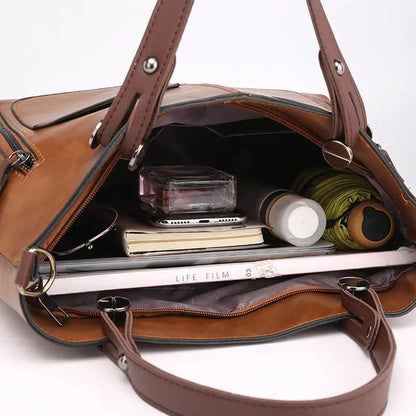 Eveloria Damen Schultertasche Klassisch Leder