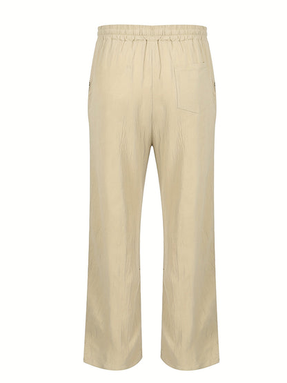 Herren Leinenhose Komfort Lang
