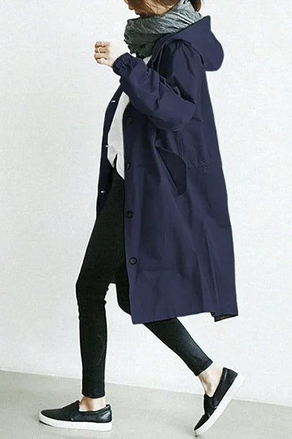 Eveloria Damen Übergroße Kapuzenwindbreaker Regenjacke