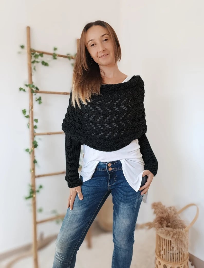 Eveloria Damen Strickschal Bequem