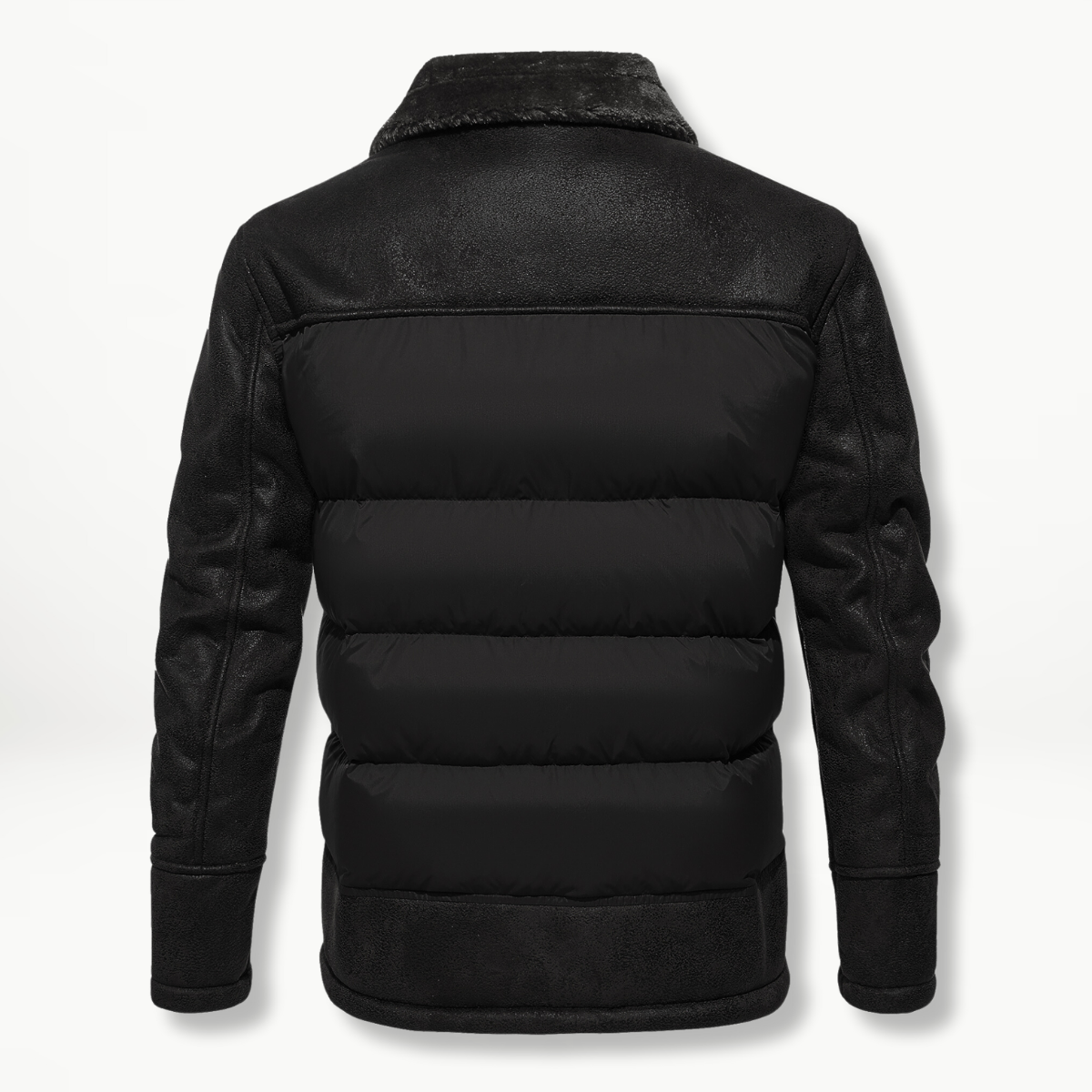 Flemming Herren Winterjacke Kunstleder Fellkragen
