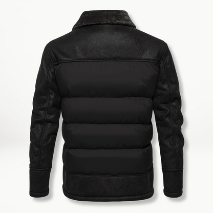Flemming Herren Winterjacke Kunstleder Fellkragen