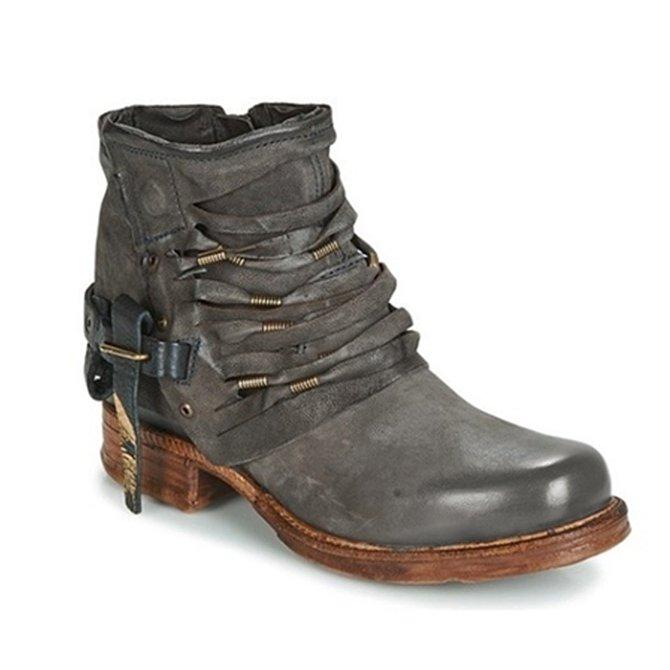 Damen Lässige Stiefeletten mit seitlicher Schnalle - Eveloria