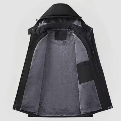 Herren Winterjacke mit Kapuze Reißverschluss