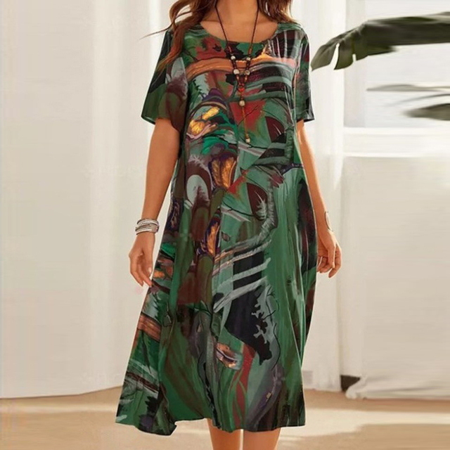Eveloria Damen Plus-Size Bindekleid