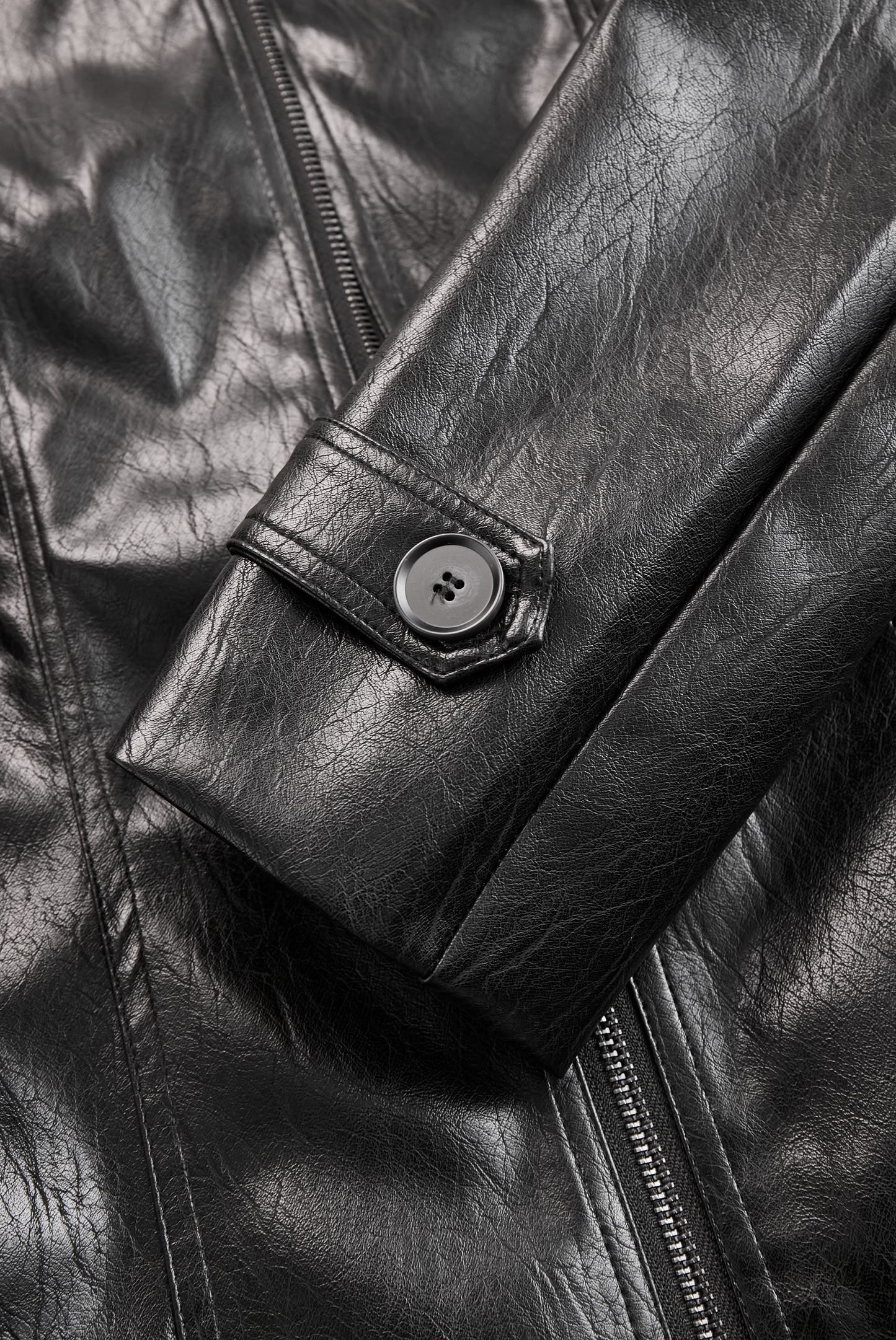 Damen Lederjacke Figurbetont Elegant