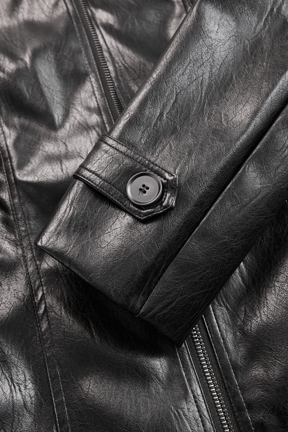 Damen Lederjacke Figurbetont Elegant