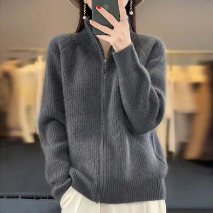 Damen Klassische Strickjacke Langarm