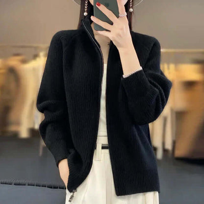Damen Klassische Strickjacke Langarm