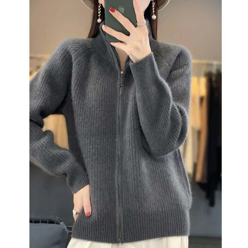 Damen Klassische Strickjacke Langarm
