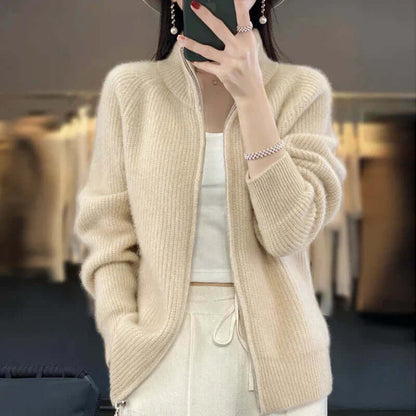 Damen Klassische Strickjacke Langarm