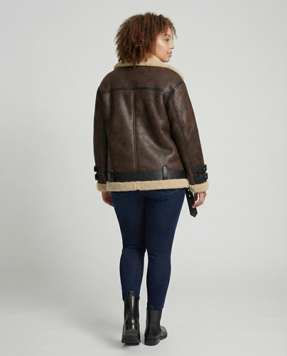 Elegante Herren Revers Jacke Kunstleder