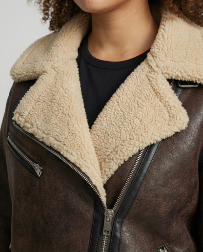 Elegante Herren Revers Jacke Kunstleder