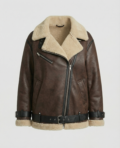 Elegante Herren Revers Jacke Kunstleder