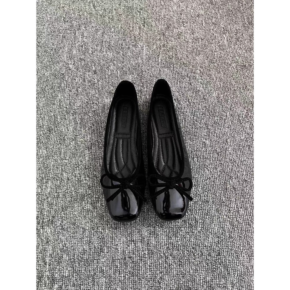 Damen Ballerinas Lackleder