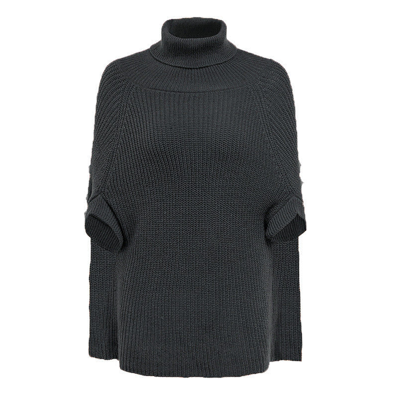 Damen Rollkragenpullover Kuschelfleece Eveloria