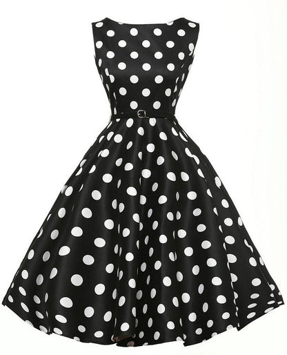 Damen Swingkleid mit Punkten Eveloria