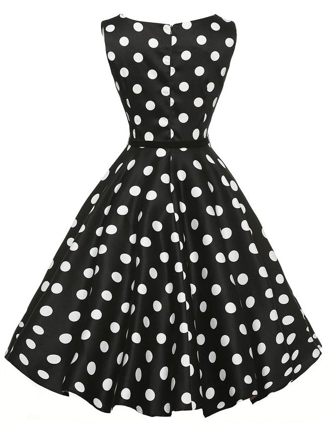 Damen Swingkleid mit Punkten Eveloria