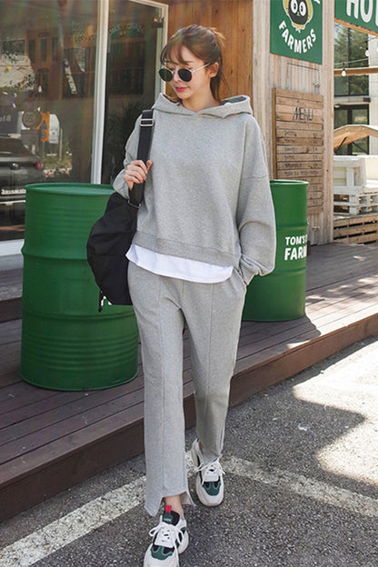 Damen Freizeit-Ensemble Hoodie Jogginghose Komfort Grüße nicht genug