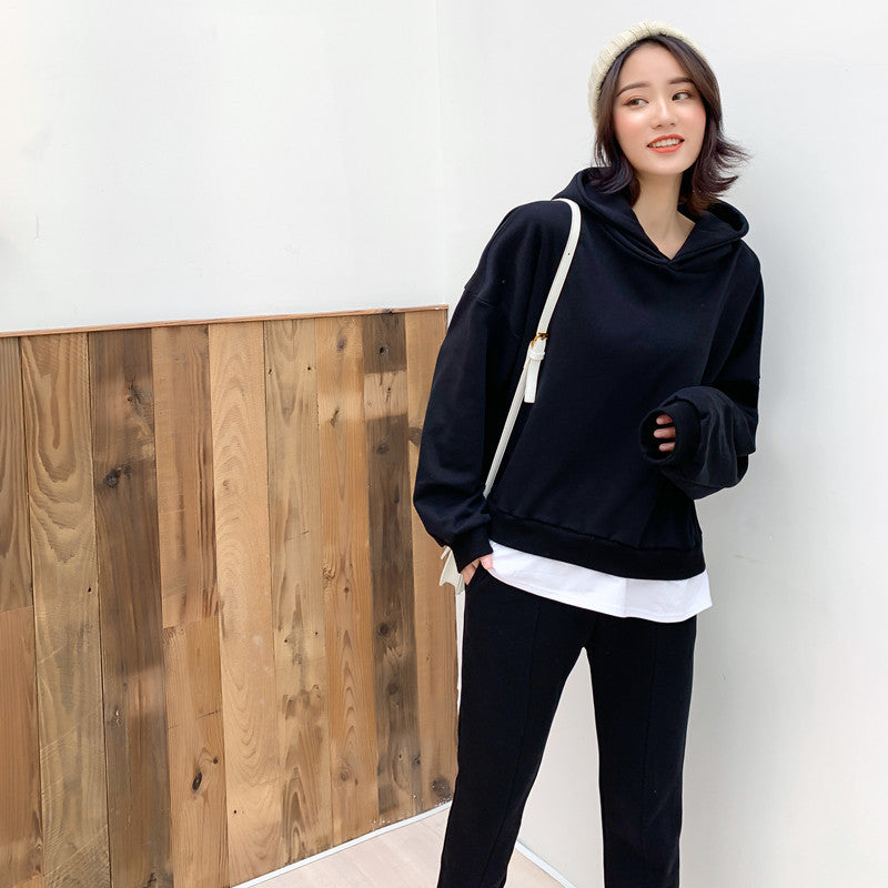 Damen Freizeit-Ensemble Hoodie Jogginghose Komfort Grüße nicht genug
