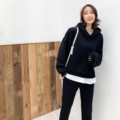 Damen Freizeit-Ensemble Hoodie Jogginghose Komfort Grüße nicht genug
